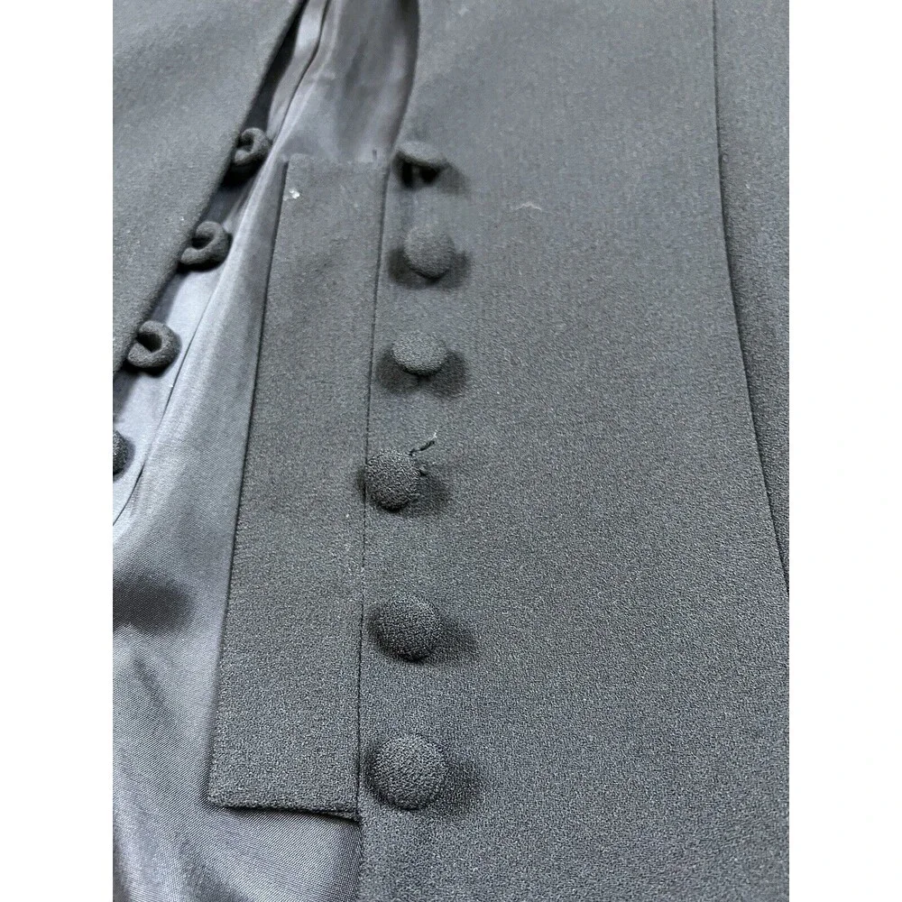 Casual Corner Jacket Victorian Inspired Button Front | Black | Women's 8P Petite